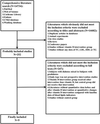 Effects of vitamin D supplementation on the regulation of blood lipid levels in prediabetic subjects: A meta-analysis